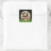 Ketchup Eater Vampire Bats Quadratischer Aufkleber (Tasche)