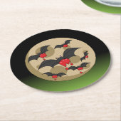 Ketchup Eater Vampire Bats Runder Pappuntersetzer (Angewinkelt)