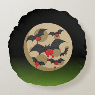 Ketchup Eater Vampire Bats Rundes Kissen