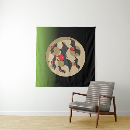 Ketchup Eater Vampire Bats Wandteppich (Beispiel (Horizontal))