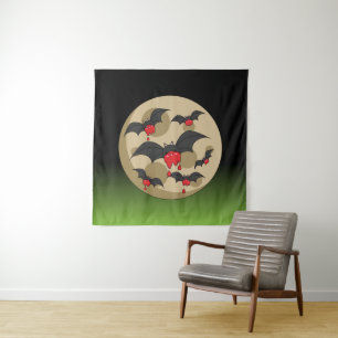 Ketchup Eater Vampire Bats Wandteppich