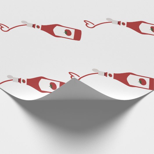 Ketchup Flasche Geschenkpapier (Ecke)