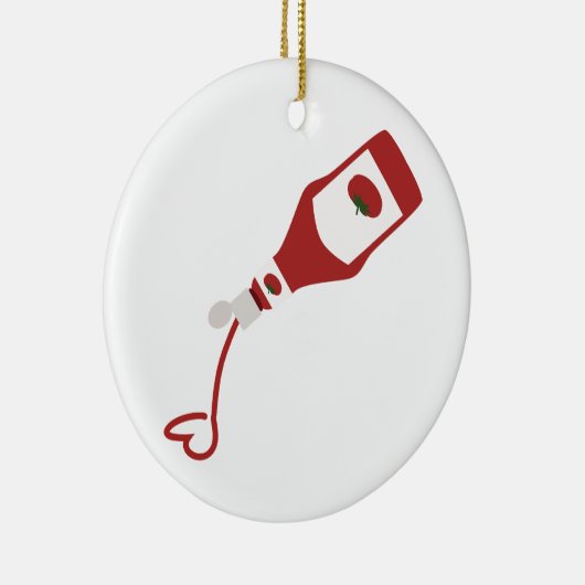 Ketchup Flasche Keramik Ornament (Rechts)