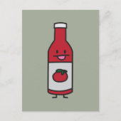 Ketchup Flasche Tomato Sauce Tafelmilch extravagan Postkarte (Vorderseite)