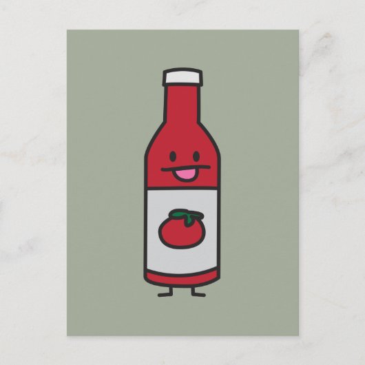 Ketchup Flasche Tomato Sauce Tafelmilch extravagan Postkarte (Vorderseite)