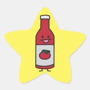 Ketchup Flasche Tomato Sauce Tafelmilch extravagan Stern-Aufkleber