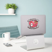 Ketchup & Fries - Bester Freund für immer Aufkleber (Laptop auf Schreibtisch)
