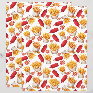 Ketchup & Fries Scrapbook-Papier