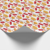Ketchup & Fries Wrapping Paper Geschenkpapier (Ecke)