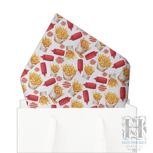 Ketchup & Fritten Taschentücher Seidenpapier