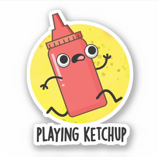 Ketchup Funny Sauce Pub spielen Aufkleber (Vorderseite)