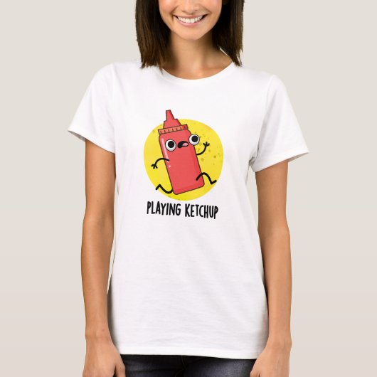 Ketchup Funny Sauce Pub spielen T-Shirt (Vorderseite)