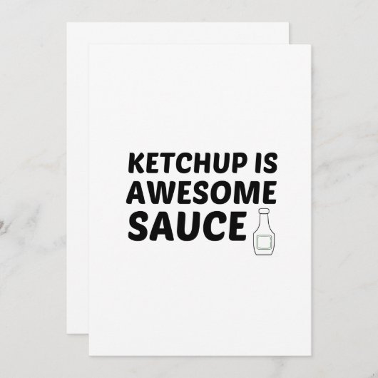 KETCHUP IST PHANTASTISCH DANKESKARTE (Vorne/Hinten)