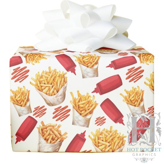 Ketchup & Pommes Frites Geschenkpapier