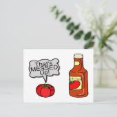 Ketchup Postkarte (Stehend Vorderseite)