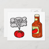 Ketchup Postkarte (Vorne/Hinten)