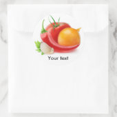 Ketchup Runder Aufkleber (Tasche)