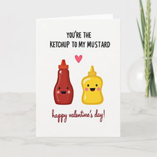 Ketchup Senf Valentinskarte Karte