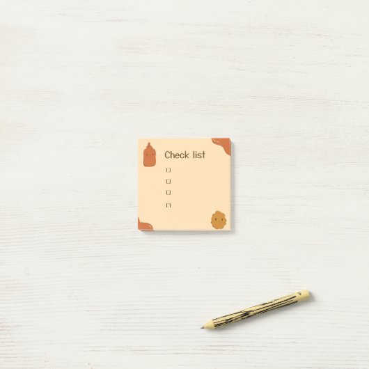 Ketchup und Chicken Nugget Post-it Klebezettel (Auf Schreibtisch)