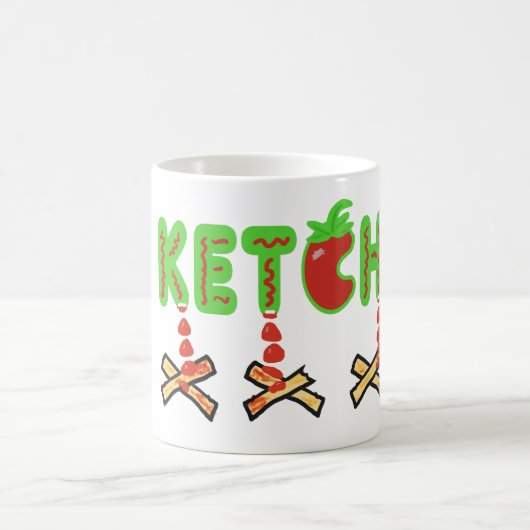 Ketchup und Fries Kaffeetasse (Mittel)
