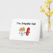 Ketchup und Fries! Karte (Gelbe Blume)