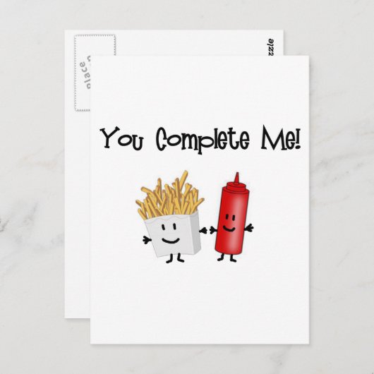 Ketchup und Fries! Postkarte (Vorne/Hinten)
