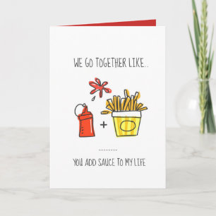 Ketchup und Fries Relationship Goals Funny Karte