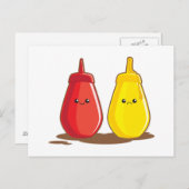 Ketchup und Senf Postkarte (Vorne/Hinten)