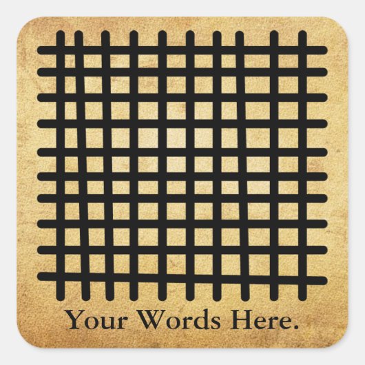 KETE PA | Adinkra-Symbol einer guten Ehe Quadratischer Aufkleber (Vorderseite)