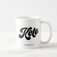 Keto Black Retro Script Typografie Personalisiert