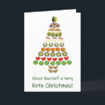 Keto Christmas Feiertagskarte<br><div class="desc">Bewahren Sie die Weihnachtskarte. Lassen Sie sich ein echtes Weihnachtsfest in voller Farbe ketogenischer Weihnachtsbaum wünschen.</div>