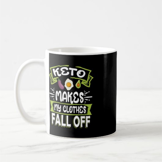 Keto Diät Ketogenese Ketogenese Kleidung fallen Kaffeetasse (Links)