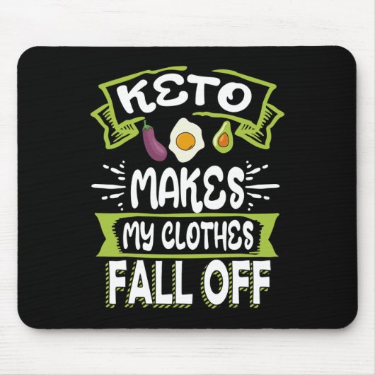 Keto Diät Ketogenese Ketogenese Kleidung fallen Mousepad (Vorne)