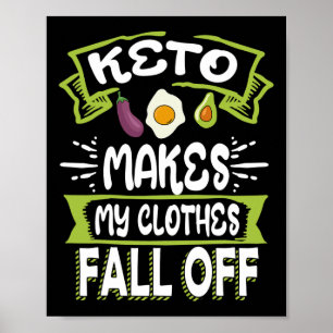 Keto Diät Ketogenese Ketogenese Kleidung fallen Poster