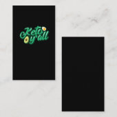 Keto Diät Low Carb hohe Fett-Fitness Ernährung Visitenkarte (Vorne/Hinten)