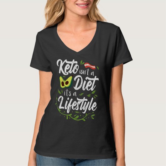 Keto Diät Männer Frauen Ketosis Ketogenese Low Car T-Shirt (Vorderseite)