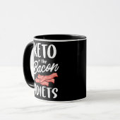 Keto Diet Geschenke Ideen Ketones Bacon gesunde Mä Tasse (Vorderseite Links)