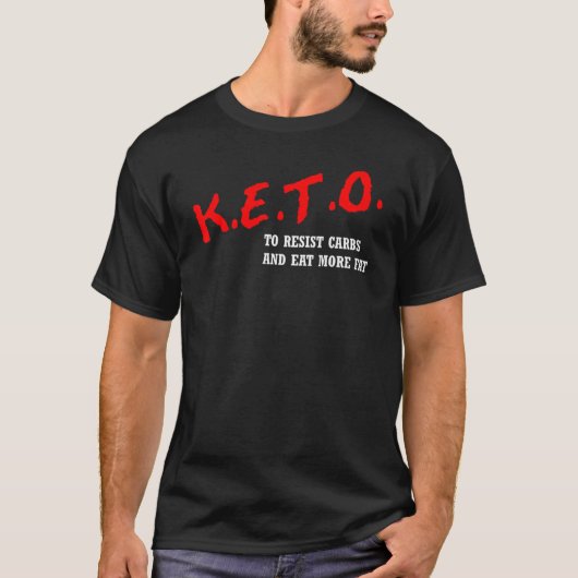 Keto Friendly Healthy Living Parody T-Shirt (Vorderseite)