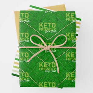 Keto Friendly Low Carb Geschenkpapier Set