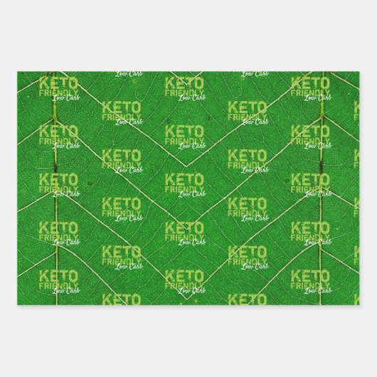 Keto Friendly Low Carb Geschenkpapier Set (Vorderseite)
