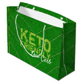 Keto Friendly Low Carb Große Geschenktüte (Rückseite Schrägansicht)