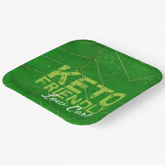 Keto Friendly Low Carb Pappteller (Gewinkelt)