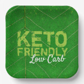 Keto Friendly Low Carb Pappteller (Vorderseite)
