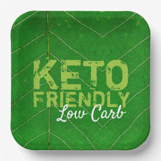 Keto Friendly Low Carb Pappteller (Vorderseite)