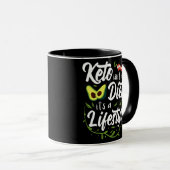 Keto Geschenke für Männer Ernährung Ketone Frauen Tasse (VorderseiteRechts)