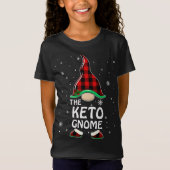 Keto Gnome Buffalo Kariert Matching Family Weihnac T-Shirt (Vorderseite)