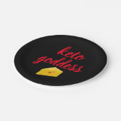 Keto Goddess Cheese Slice Pappteller (Schrägansicht)