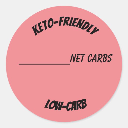 Keto Low Carb-Zuhause Bäckerei Runder Aufkleber (Vorderseite)