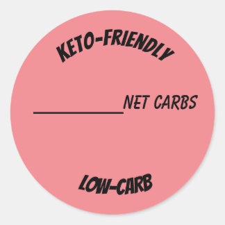 Keto Low Carb-Zuhause Bäckerei Runder Aufkleber