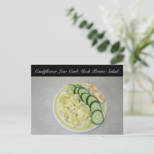 Keto Potato Salat Postkarte (Stehend Vorderseite)